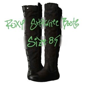 Black Faux Suede OTK Boots
